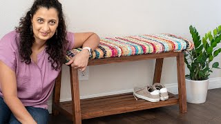 How to Build a DIY Bench With Shoe Storage Under 25 wplans [upl. by Dranek181]