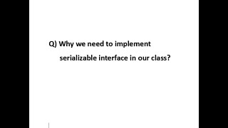 Why we need to implement Serializable interface in our class  Latest update 2024RealTime [upl. by Alain]