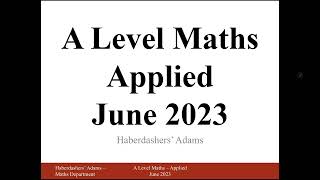 A Level Maths  2023  Mech  Q2 [upl. by Nillad988]