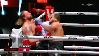 BRUTAL KO Trey Lippe Morrison vs Mike Balogun son of Tommy Morrison GETS KOD 2ND RD [upl. by Nylasej]