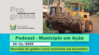 Podcast  Recolha de galhos será realizada em dezembro  22112024 [upl. by Eillen]