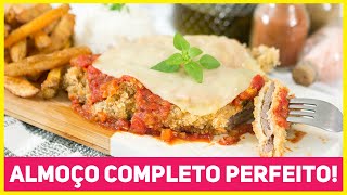 O MELHOR BIFE A PARMEGIANA DA VIDA Receita Completa  Batata Frita Assada  Receitas de Minuto 478 [upl. by Sigsmond]