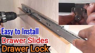 Easy Idea Drawer Slides Installation  Paano Magkabit ng Drawer Slide with Drawer Lock  Budoy Vlog [upl. by Elimaj416]