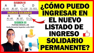 ¿Cómo puedo Ingresar en el Nuevo listado de Ingreso Solidario Permanente  Aquí explico [upl. by Hnad]