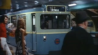 Les Charlots font lEspagne 1972 Extrait Virée dans Paris en Métro MP59 et en Autobus Berliet PCS10 [upl. by Nennahs]