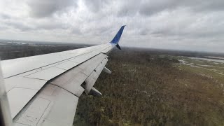 HDUnited Airlines UA491 Boeing 737900 Landing New Orleans Louis Armstrong from Houston [upl. by Leumhs192]