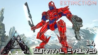 ARK EXTINCTION  MEK  ENFORCER SADDLE  PURPLE OSD  ALPHA TREX TOOTH  ARK SURVIVAL EVOLVED E14 [upl. by Kampmeier]