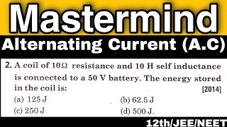 Q2 AC PYQs A coil of 10 Ohm resistance and 10H self inductance is connected to a 50 V battery The [upl. by Akire268]