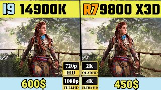 9800x3d 4090 vs 7800x3d vs i9 14900k vs Intel 285k 9800x3d 1440p  4k  720p  1080p gaming Test [upl. by Annovoj840]