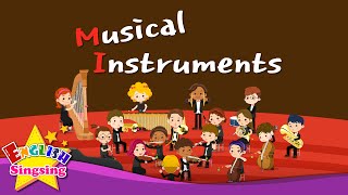 Kids vocabulary  Musical Instruments  Orchestra instruments  English educational video for kids [upl. by Aihsoek]