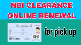 NBI Clearance Online Renewal  Pick Up [upl. by Nelram]