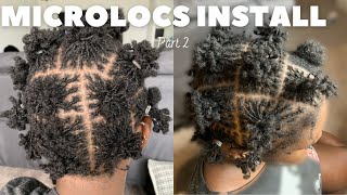 DIY MICROLOCS INSTALL  Part 2  short hair interlocking method [upl. by Dinse650]