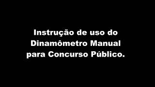 Instrução de uso do Dinamômetro Manual [upl. by Niven]