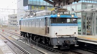 熊本駅にて、国鉄EF81形501号機 単機 通過シーン [upl. by Changaris95]