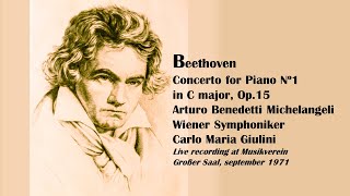 BEETHOVEN  Concerto Nº1 Op 15  Benedetti Michelangeli Wiener Symphoniker Carlo Maria Giulini [upl. by Lidia]