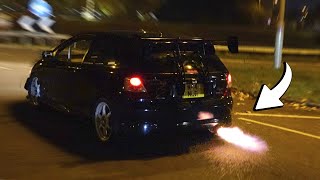 EP3 Flames Leaving a Car Meet  Modified Cars Leaving a Car Meet RC Meets [upl. by Sibylle]