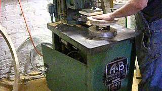 Chair Seat Shaper AampB Loc Drive automatic woodworking rotary shaper [upl. by Lomasi620]