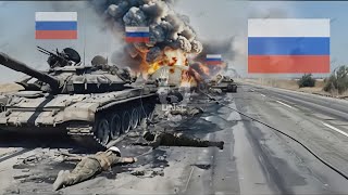 Just happened Russian T90M tank explodes along with its crew due to LEOPARD 2A6 Attack  See wha [upl. by Aicilav]