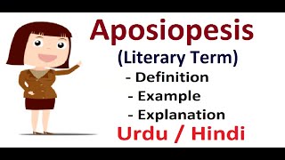 What is Aposiopesis  Literary Device Explain in Hindi  Urdu [upl. by Edbert]