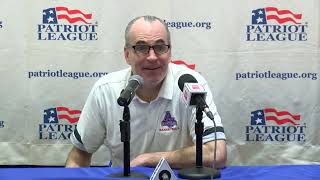 AU Mens Basketball Postgame vs Bucknell Patriot League Tournament First Round Coach Mike Brennan [upl. by Gibrian956]