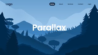 Parallax scrolling website using Html amp Css amp Js  How to create a website using Js [upl. by Halli]