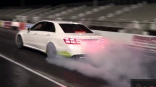 2012 Mercedes E63 BiTurbo  Tune Only  Drag Race Video  1116  12745 mph 205 kmh Road Test® [upl. by Isle564]