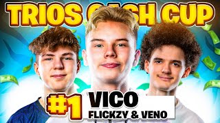 1ST PLACE TRIOS CASH CUP 🥇 w veno amp FlickzyV2 [upl. by Llecrad]