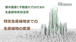 特定生産緑地までの生産緑地の変遷 [upl. by Tarazi]