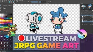 Godot JRPG Game Art with Krita livestream [upl. by Aznola]