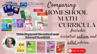 Homeschool Math Curriculum GIFTED AUTISM OR ADHD Which Singapore Math Math U See [upl. by Liv287]