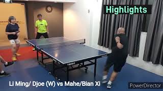 Table Tennis Fun Games with Bian Xi Mr Chew Djoe Ken Li Ming Mahe  22 Nov 2024 [upl. by Melisa]