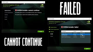 NVIDIA Installer cannot continue  Installer failed FIX READ DESCRIPTION [upl. by Felecia]