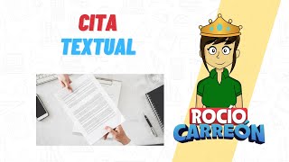 CITA TEXTUAL  CITA DIRECTA E INDIRECTA [upl. by Anoid533]