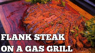 Flank Steak on a Gas Grill  How To Cook Steak [upl. by Anuahsar]