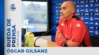 Rueda de prensa de Óscar Gilsanz previa al RC Deportivo  FC Cartagena [upl. by Neelloj313]