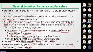 TAX2601 2024 S1 FASSET Online Teams Lecture LU 5 25 April [upl. by Ennaeel]