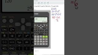 Find HCF and LCM of 3 numbers by using fx570VN calculator [upl. by Sakram]