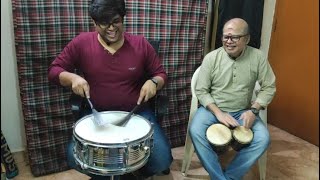 Mere Sapno Ki Rani  Rhythm Cover  Father amp Son [upl. by Salhcin]