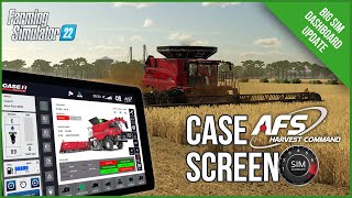 NEW CASE Axial Flow Combine Screen for Sim Dashboard  Farming Simulator 22 [upl. by Ilah]