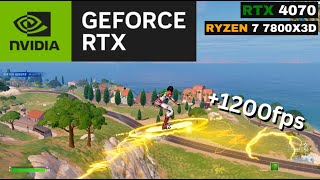 RTX 4070  Ryzen 7 7800X3D Fortnite Chapter 5 Season 1  Solos  performance mode  Low Meshes [upl. by Leakcim]