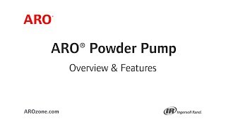 ARO Powder Transfer Pump Features Benefits amp How It Works [upl. by Etnahsal]