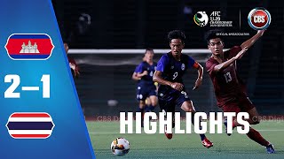 AFC U19 Championship 2020 Qualifiers Cambodia 21 Thailand [upl. by Goar]