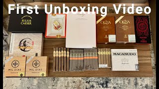 First Cigar Unboxing Video  New Additions To My Humidor [upl. by Brindle656]