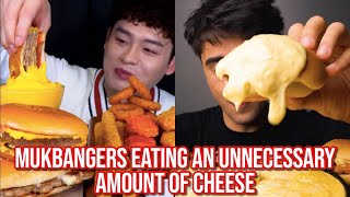 mukbangers eating an UNNECESSARY amount of CHEESE [upl. by Inama]