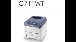 Oki C711WT driver installation Printer Driver Settings White Toner eplained [upl. by Hillman]