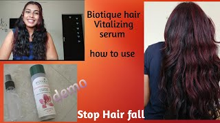 Biotique Bio Mountain Ebony Vitalizing Serum review in Tamil for Hair fallingதமிழில் [upl. by Cheston]