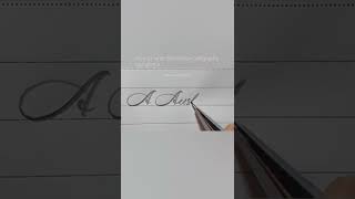 how to write Spencerian calligraphy alphabet A cursivepenmanship [upl. by Notsirb808]