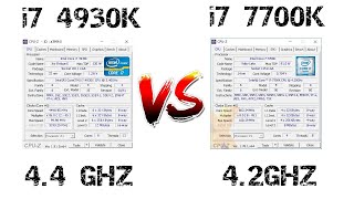 i7 4930K VS i7 7700K Cinebench R20 amp CPU Z [upl. by Min]