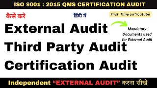 ISO 9001 Third party Audit I How to Conduct Certification audit [upl. by Zillah]