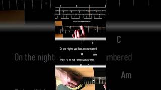 Dermot Kennedy  Outnumbered Accurate Guitar Tutorial TAB  Chords  Lyrics shorts [upl. by Tillinger282]